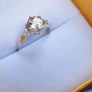 Nhẫn Nữ Vàng Trắng 14k Đá Zircon Thiên Nhiên (3)