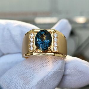 Nhẫn Nam Vàng đá Xanh (1)