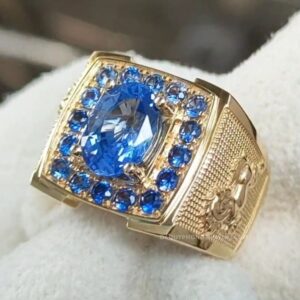 Nhẫn Nam Vàng đá Xanh (11)