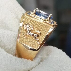 Nhẫn Nam Vàng đá Xanh (3)