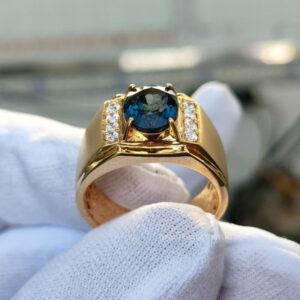 Nhẫn Nam Vàng đá Xanh (5)