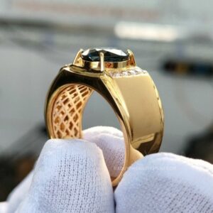 Nhẫn Nam Vàng đá Xanh (6)