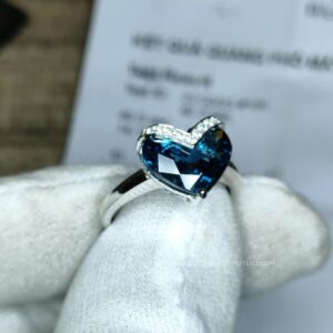 Nhẫn Nữ đá Xanh Vàng Trắng (6)