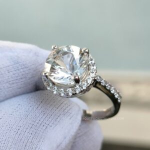 Nhẫn Nữ Vàng Trắng đá Trắng (7)