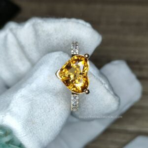 Nhẫn Nữ Vàng Trắng đá Vàng (3)